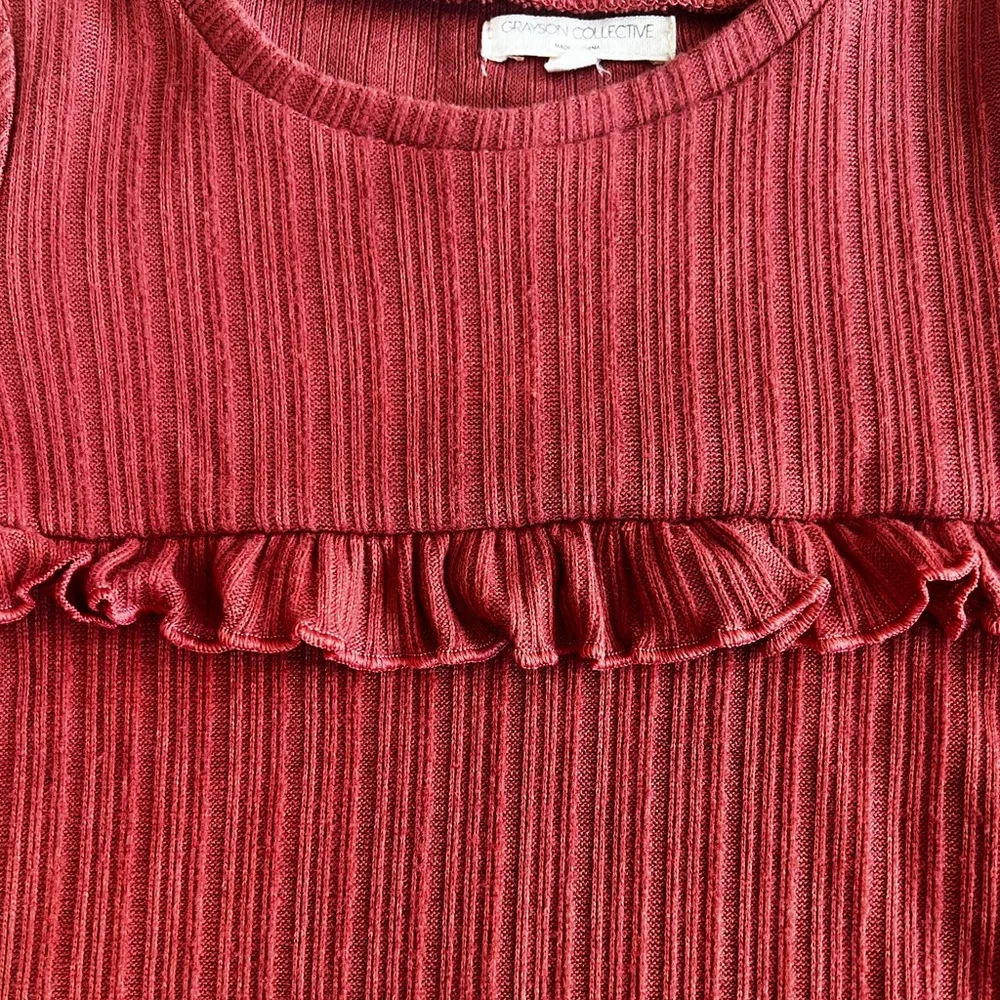 New Grayson Collective for Target Ribbed Ruffle Dress 2T - Picture 4 of 8